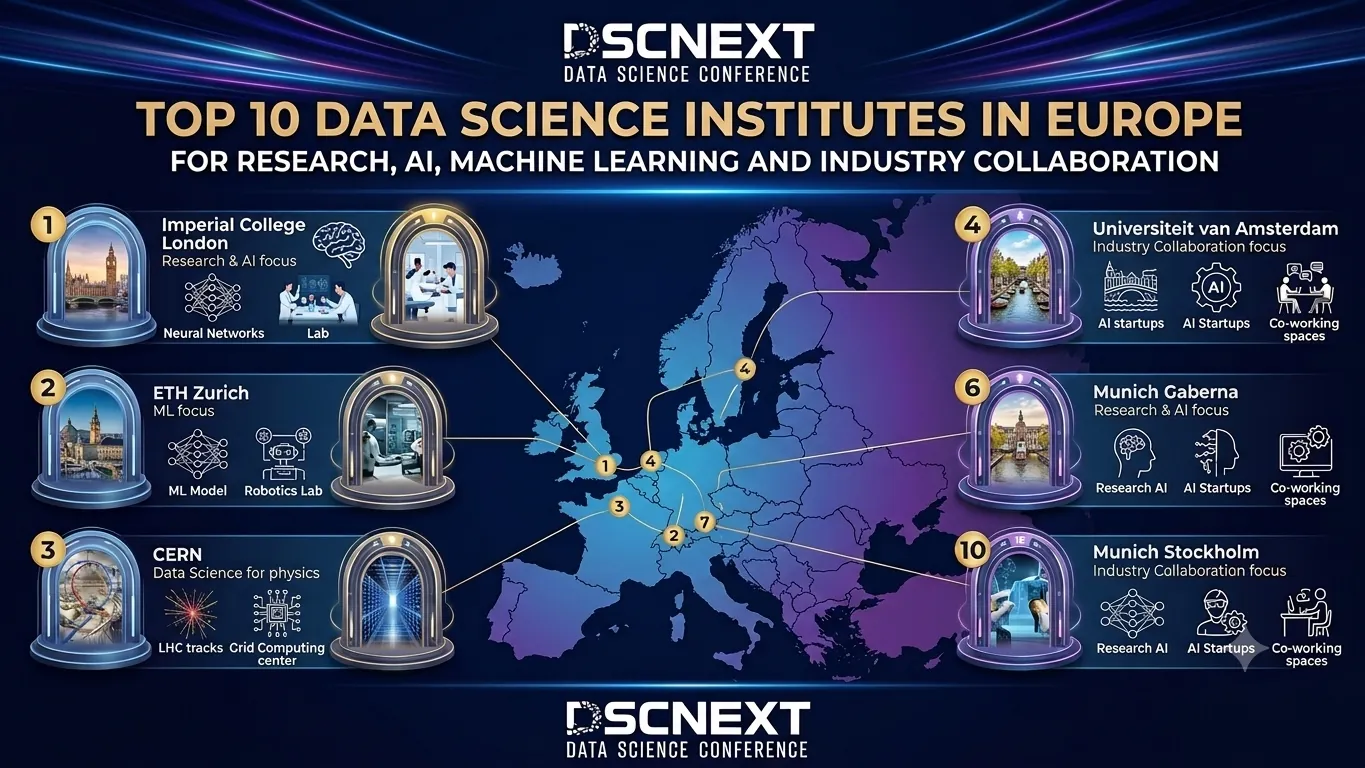 Top 10 Data Science Institutes in Europe for Research, AI, Machine Learning and Industry Collaboration